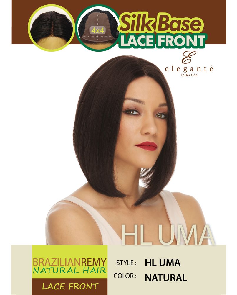 Elegante Brazilian Remy 100% Human Hair 4" X 4" Silk Lace Front Wig-HL UMA (#1546)