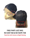 Elegante Brazilian Remy 100% Human Hair-Free Part Lace Front Wig-HL MARIBEL (2031)