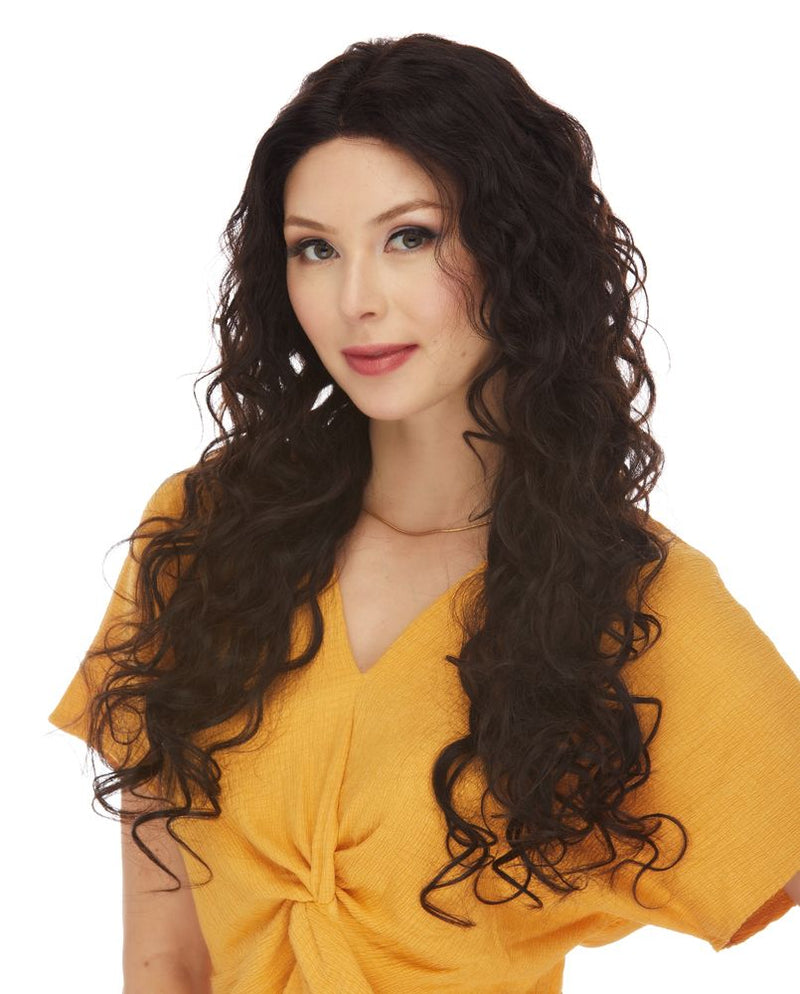 Elegante Brazilian Remy 100% Human Hair Center Part Lace Front Wig-HL Adriana (#2017)